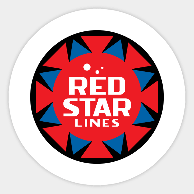 Red Star Lines Sticker by Ekliptik